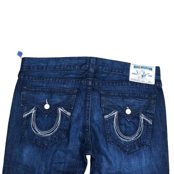 Brand New True Religion Jeans Size 40 BOOTCUT RAINBOW Blue - Picture 2 of 10